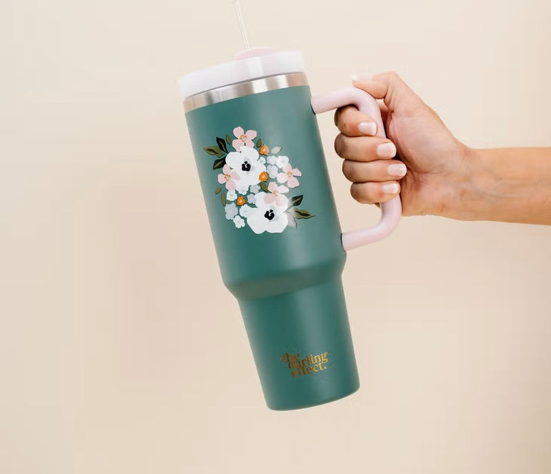 40oz Bloom Jade Take Me Everywhere Tumbler