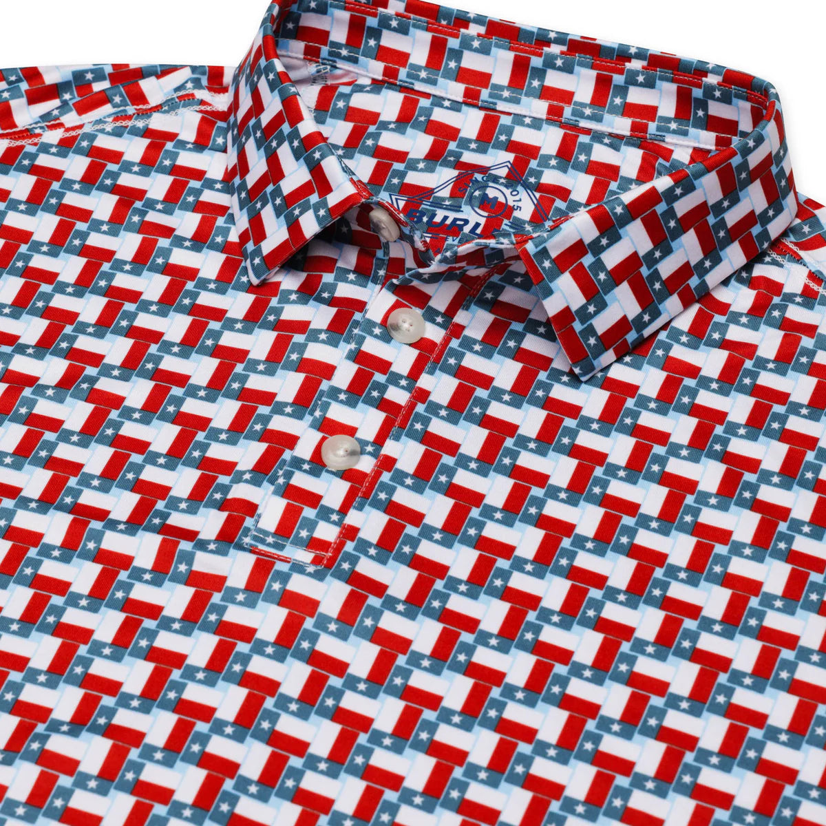 Burlebo Performance Polo - Texas Flag