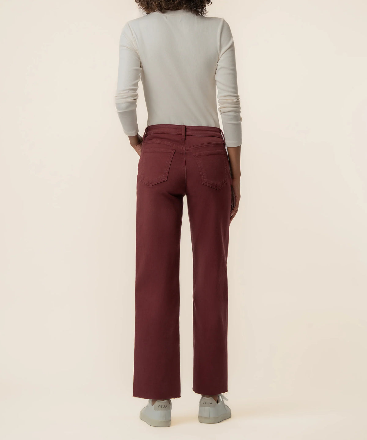 Kut From the Kloth Charlotte High Rise Wide Leg in Claret