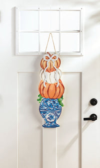 Pumpkin Topiary Door Hanger
