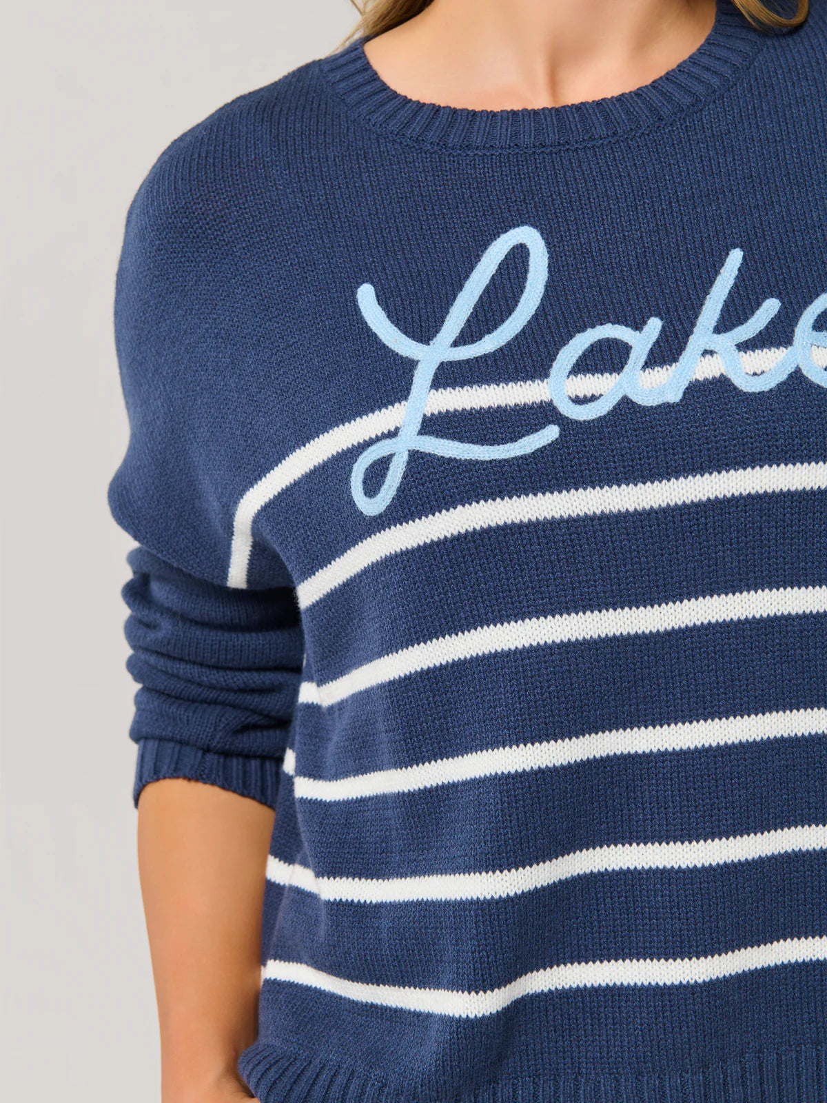 "Lake" Relaxed Fit Sweater Navy