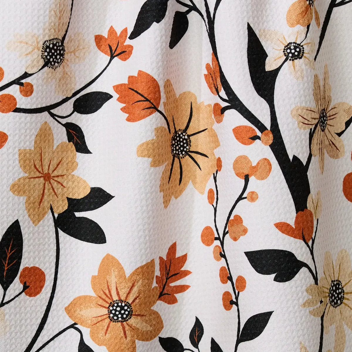 Geometry Spiced Florals Tea Towel