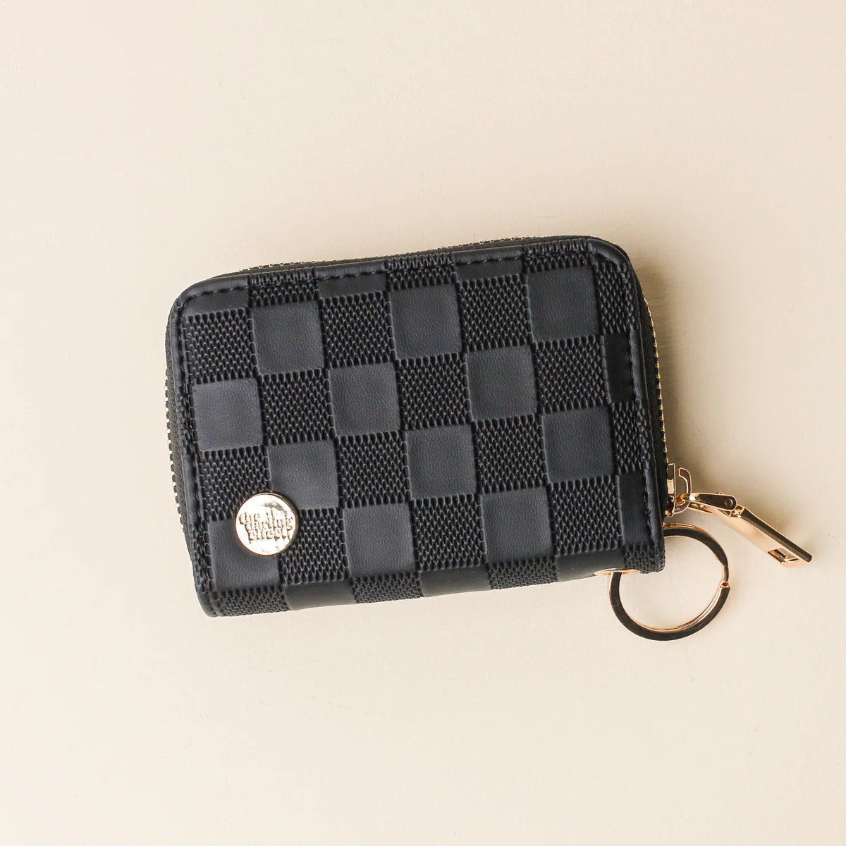 Zip Around Wallet - Check Black
