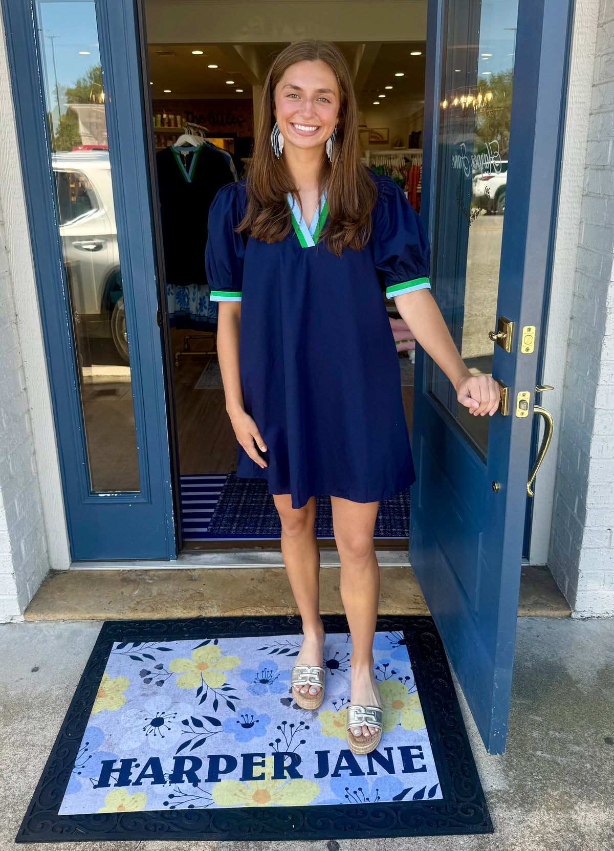 Tricia Navy Dress