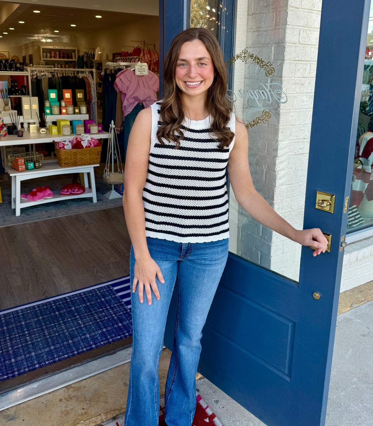 Iris Stripe Sweater Tank
