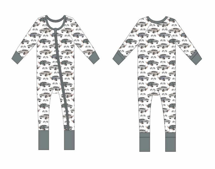 Boosh Baby Boys Cars Pajama Zipper Sleeper