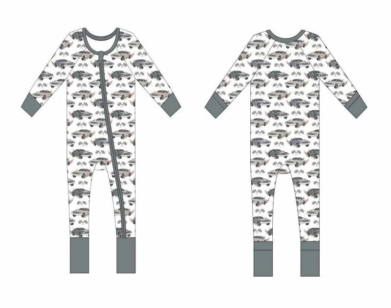 Boosh Baby Boys Cars Pajama Zipper Sleeper