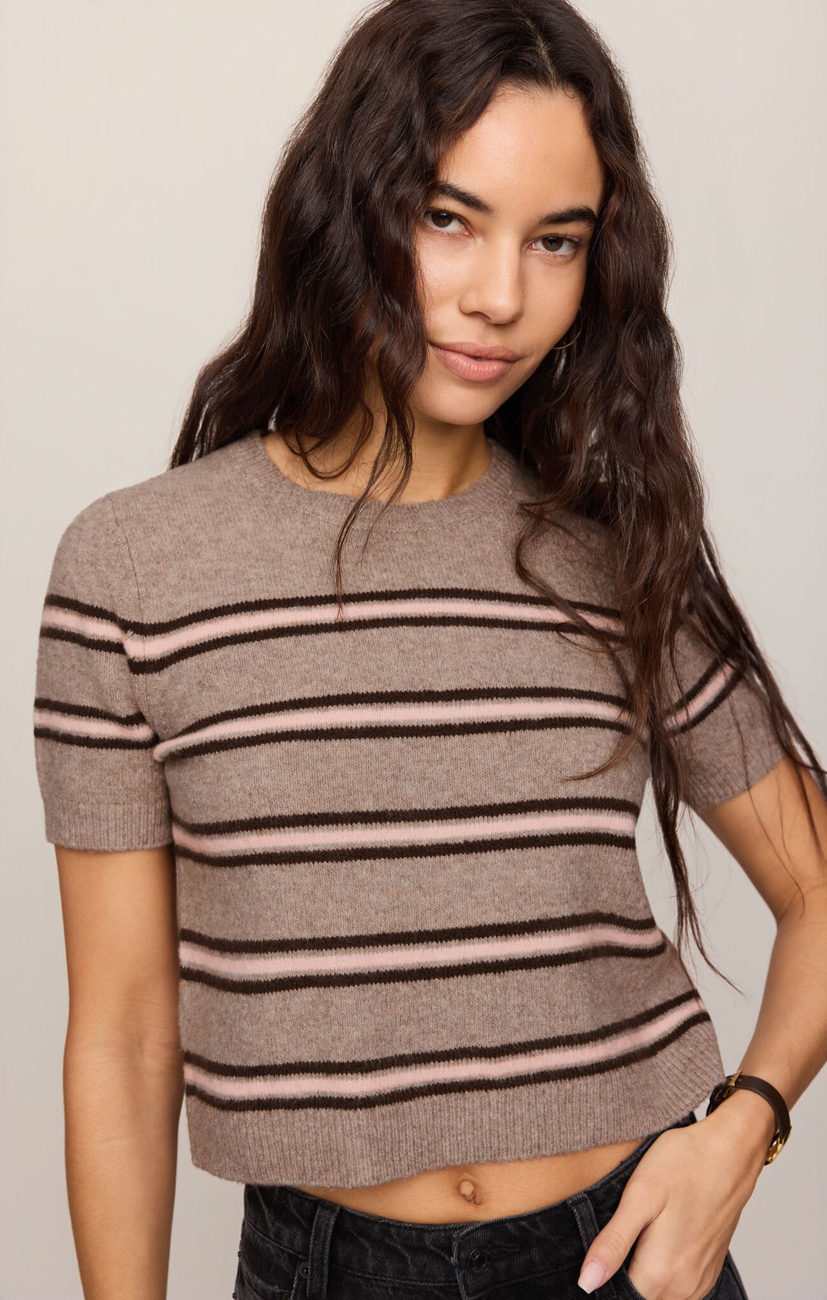 Gatewood Stripe Sweater - Heather Ash