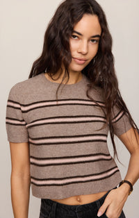 Gatewood Stripe Sweater - Heather Ash