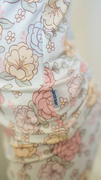 Blue Pastel Floral Two Piece Pajama Set