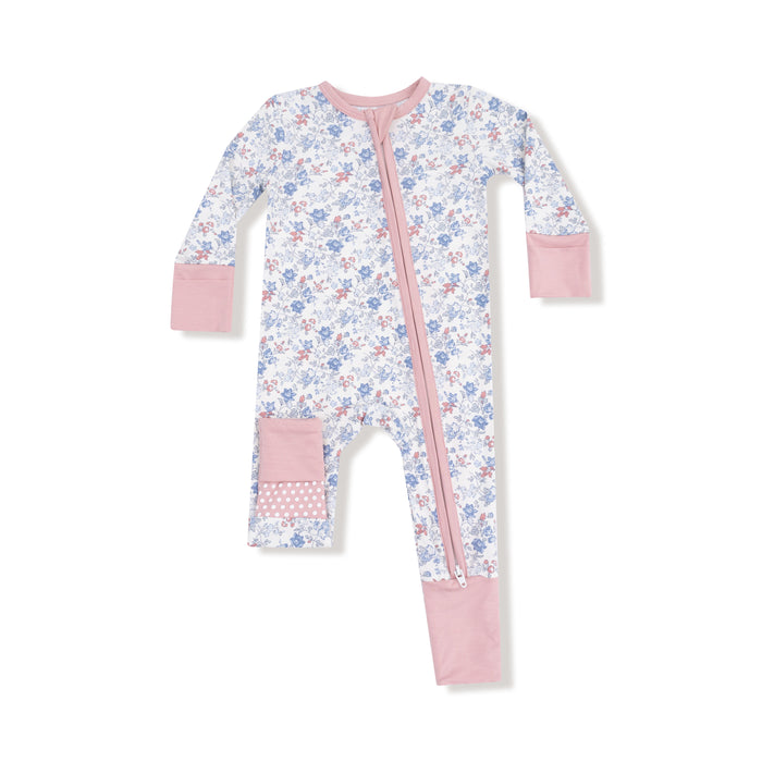 Angel Dear Charlotte Floral 2 Way Zipper Romper