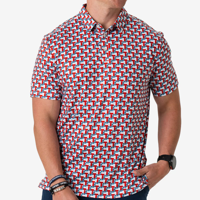 Burlebo Performance Polo - Texas Flag