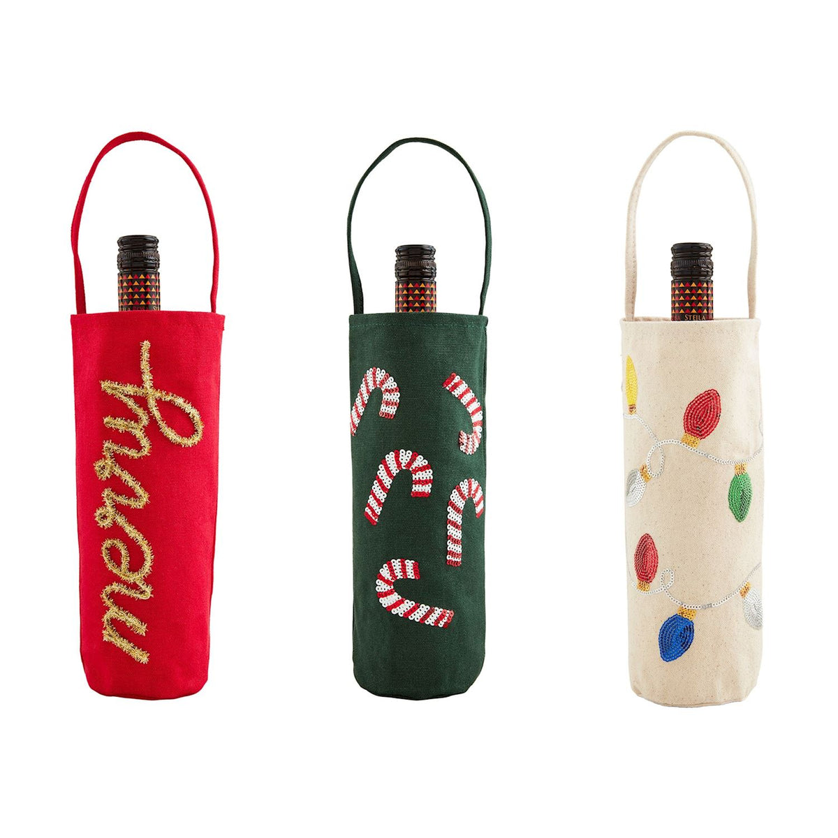 Christmas Wine Bags in 3 Styles