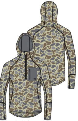 Burlebo Blaze Tech Quarter Zip - Classic Deer Camo