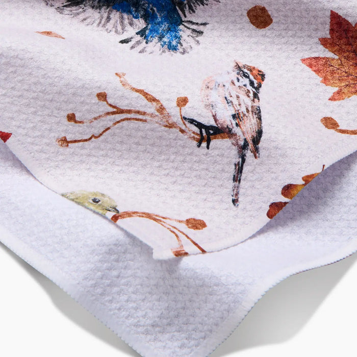 Geometry Autumnal Bird Skies Tea Towel