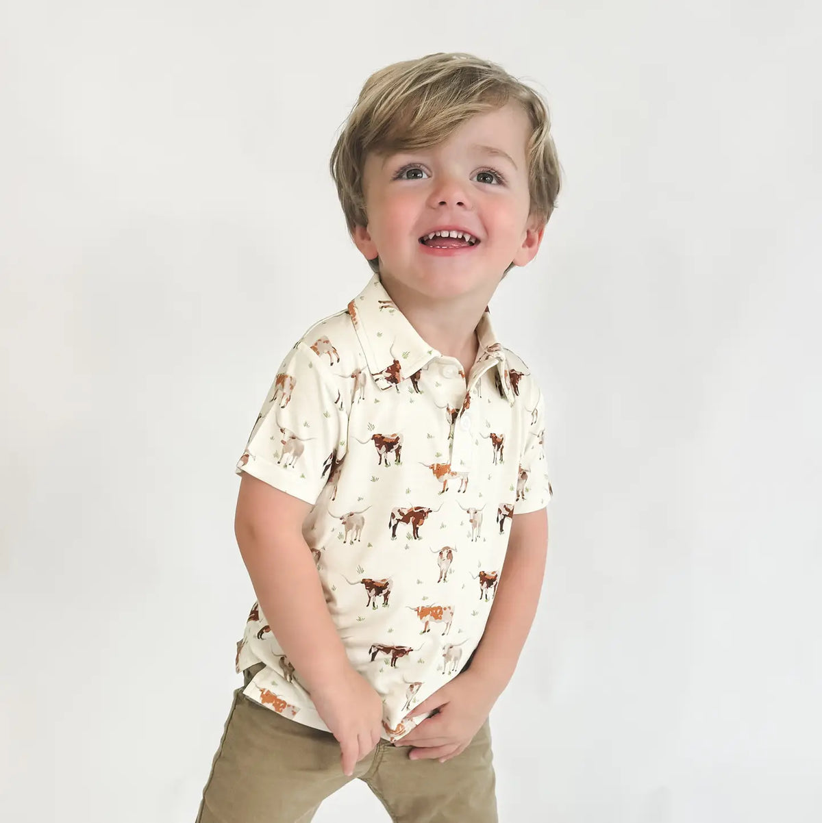 Longhorn Short Sleeve Polo Shirt