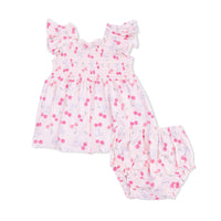 Angel Dear Sweet Bow Cherries Baby Dress Set