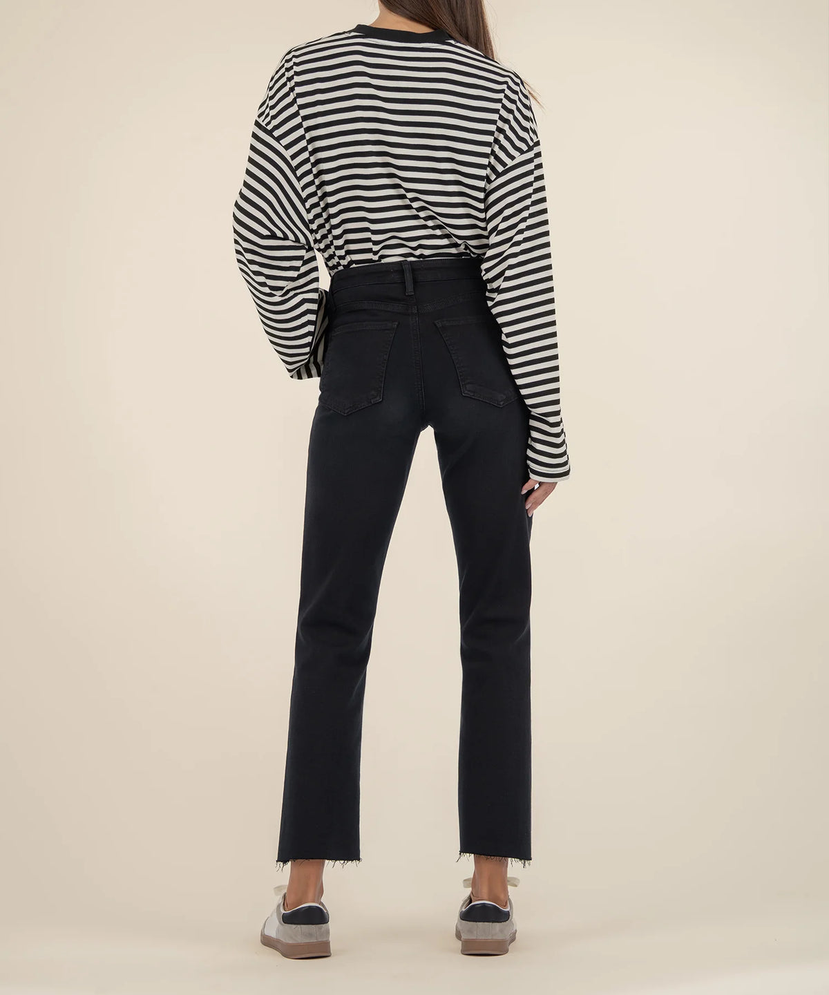 Kut from the Kloth ‘Kelsey’ High Rise Ankle Flare with Raw Hem