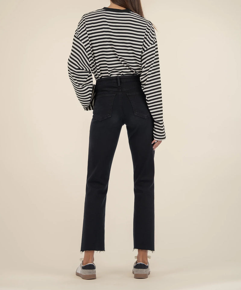 Kut from the Kloth ‘Kelsey’ High Rise Ankle Flare with Raw Hem