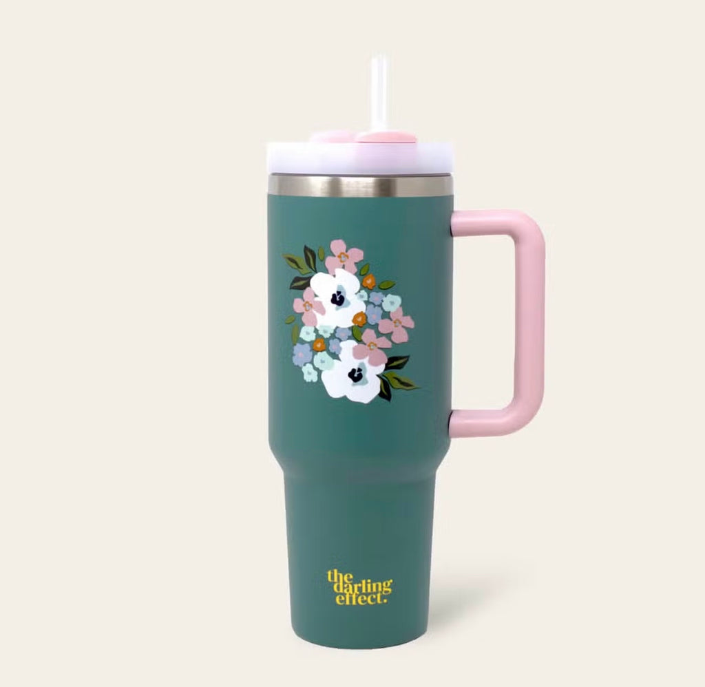 Jade Stanley Tumbler with Handle, Plant Engraved 40oz Quencher, Large  Capacity Cup, Plant Lady Gift for Her, Bloom Where You Are Planted