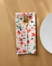 Geometry Painted Garden Dinner Napkin Set