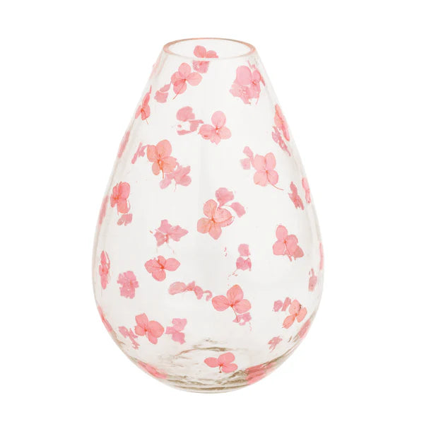 Large Pink Pressed Flower Vases