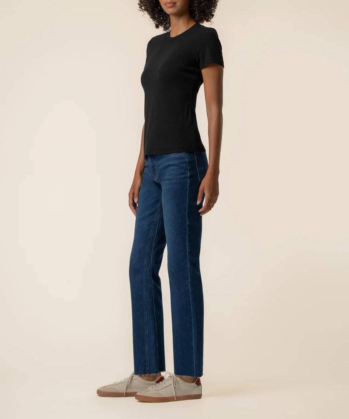 Kut From The Kloth Langley Short Sleeve Rib Top