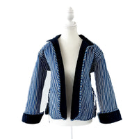 Reversible Pinstripe Velvet Jacket