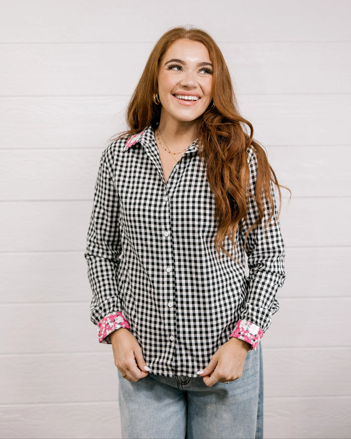Layerz Heidi Gingham Top