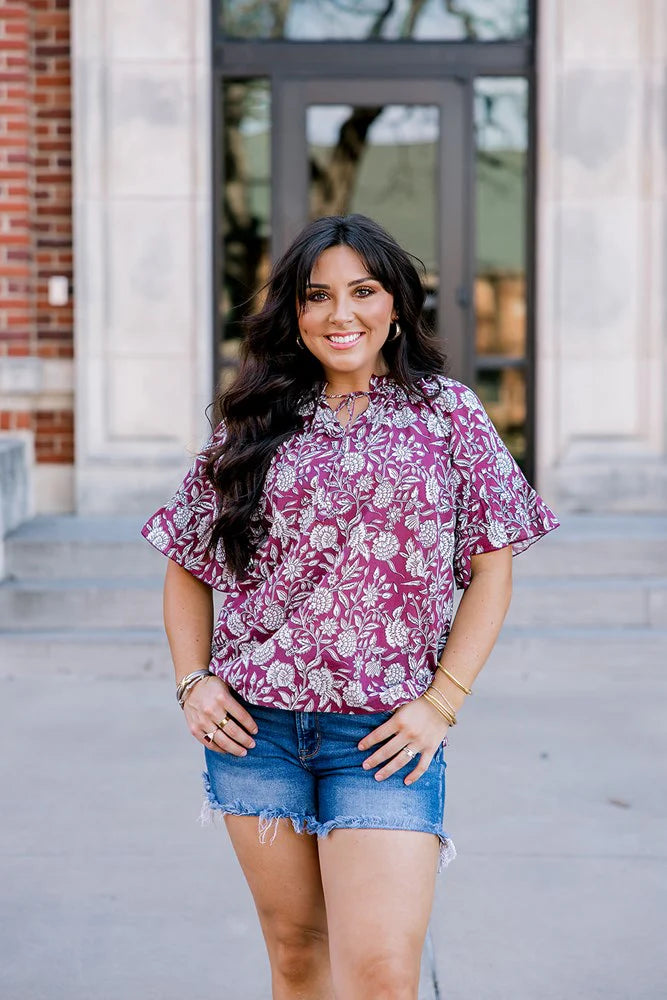 Layerz The Bell Top - Maroon
