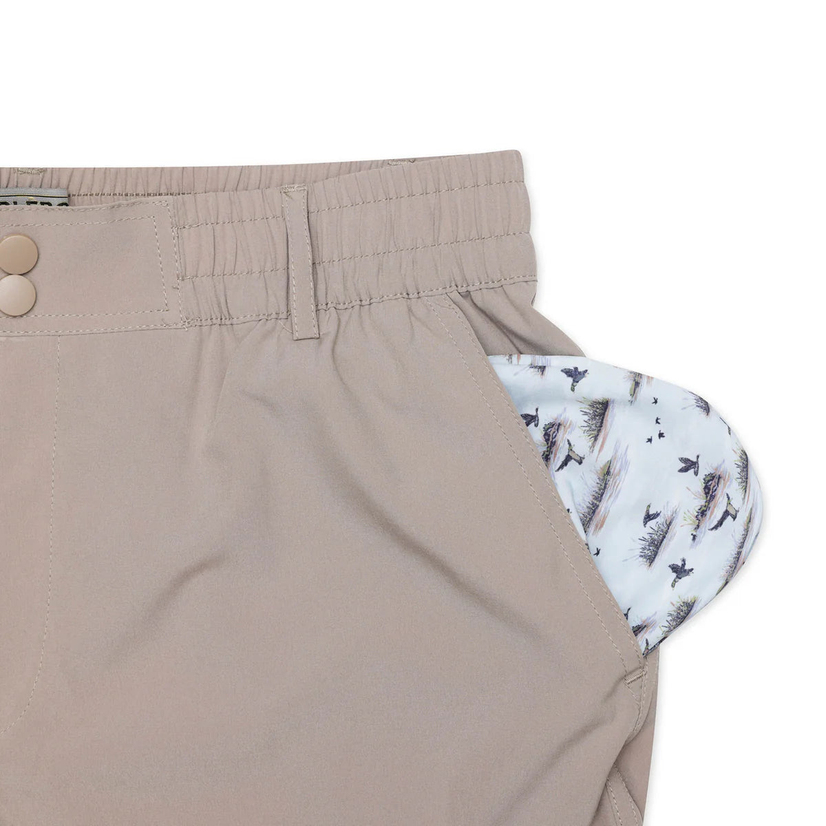Burlebo Everyday Short - Cobblestone Khaki - Duck Hunt Pocket