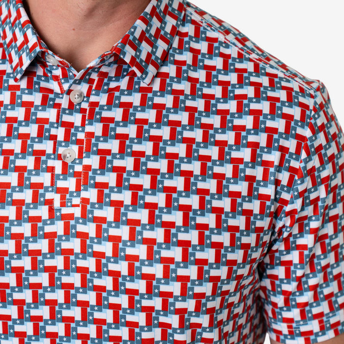 Burlebo Performance Polo - Texas Flag
