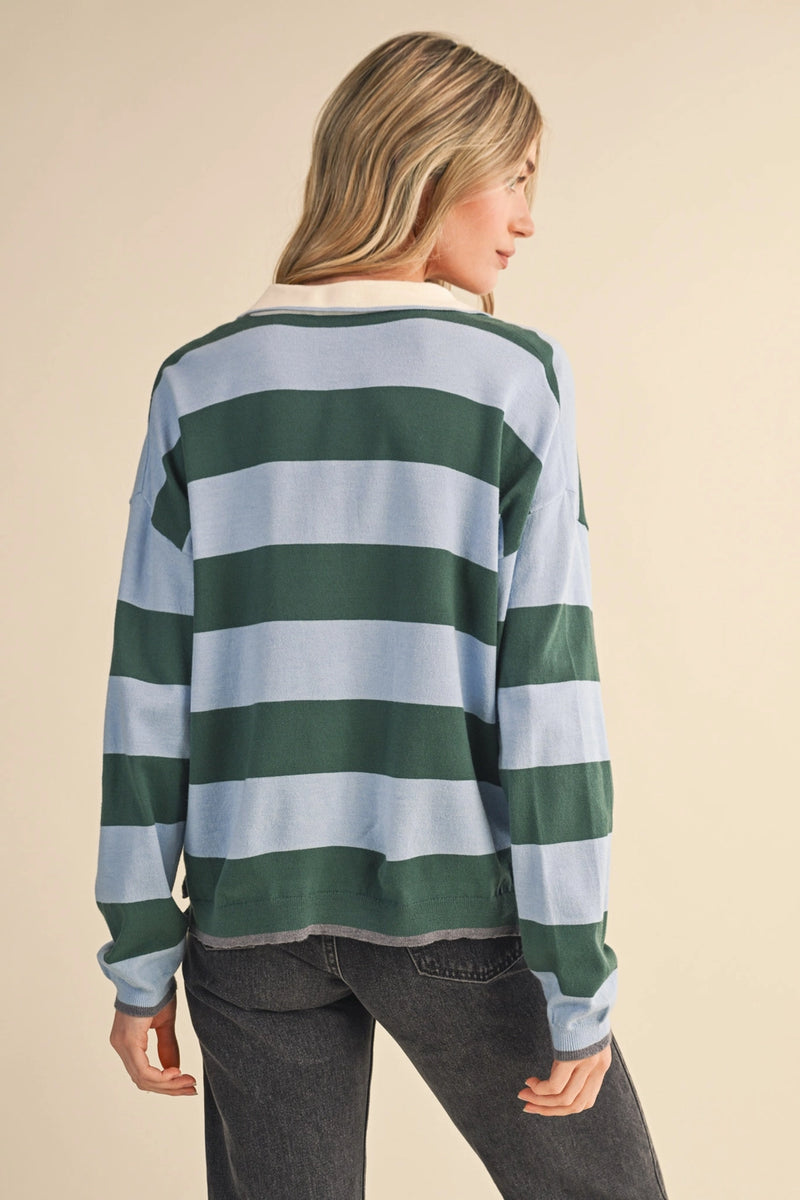 Rachael Striped Rugby Sweater
