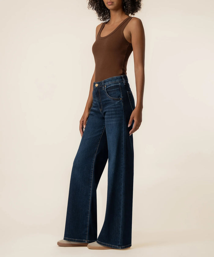 Kut From The Kloth Maya High Rise Fab Ab Wide Leg Regular Hem
