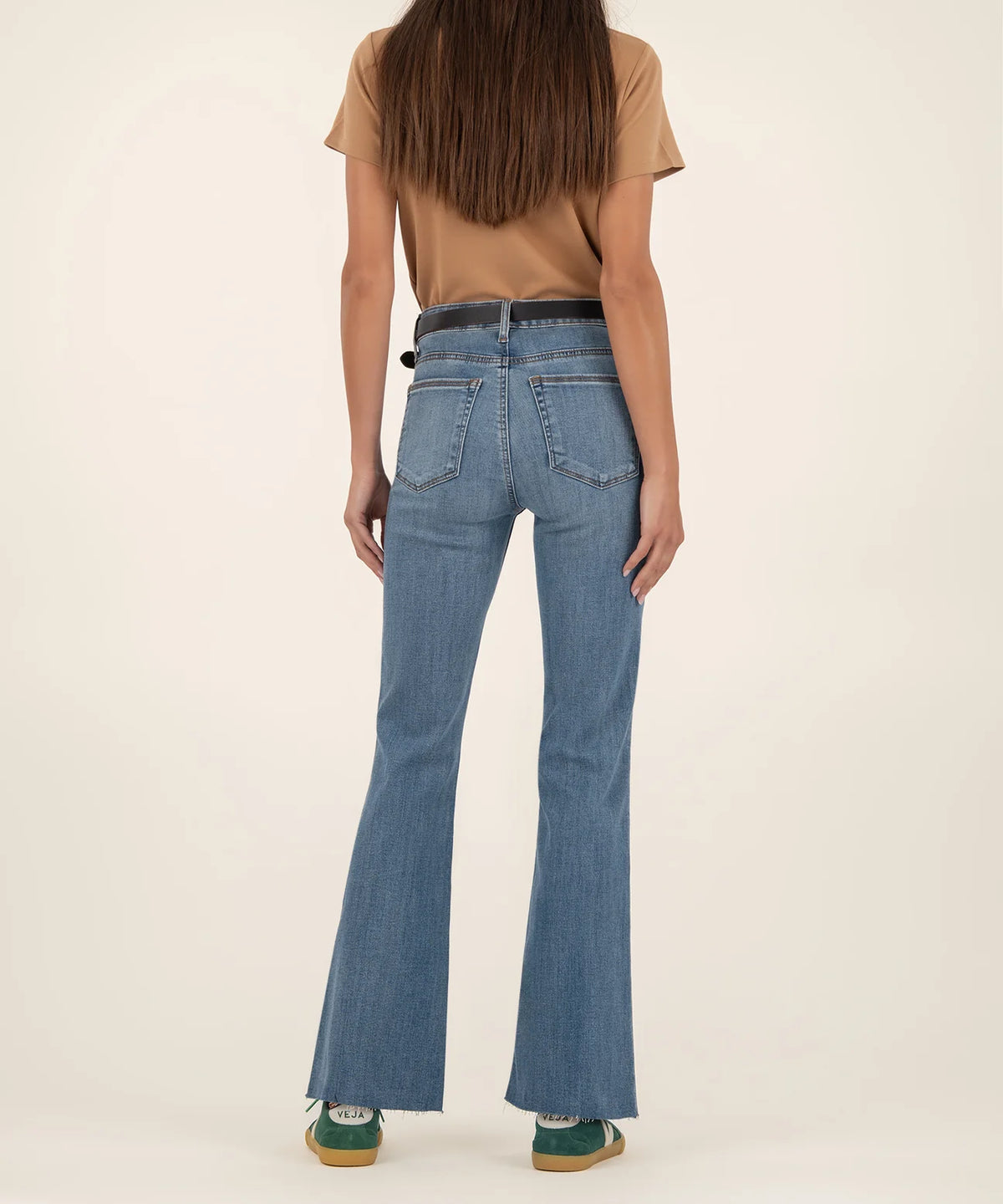 Kut from the Kloth Stella High Rise Fab Flare w/ Raw Hem