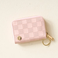 Zip Around Wallet - Check Blush