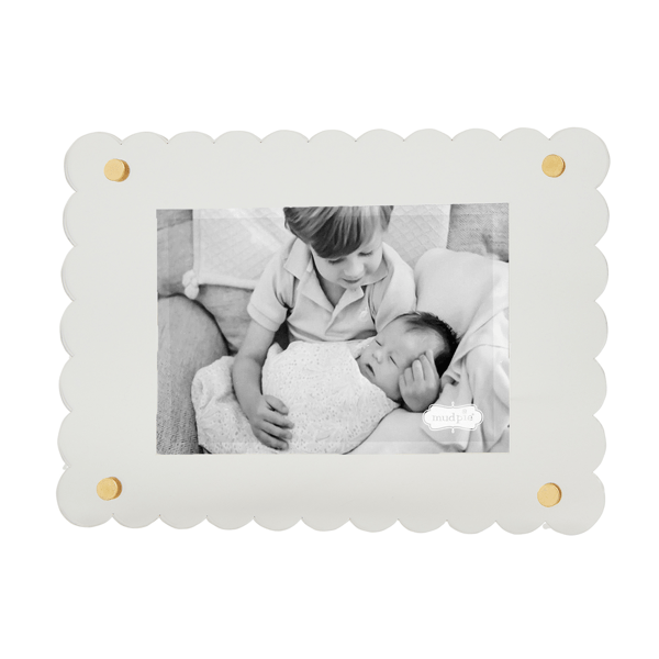 Mud Pie Scalloped Acrylic Frame