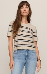 Gatewood Stripe Sweater - Light Oatmeal Heather