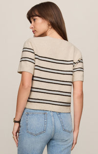 Gatewood Stripe Sweater - Light Oatmeal Heather
