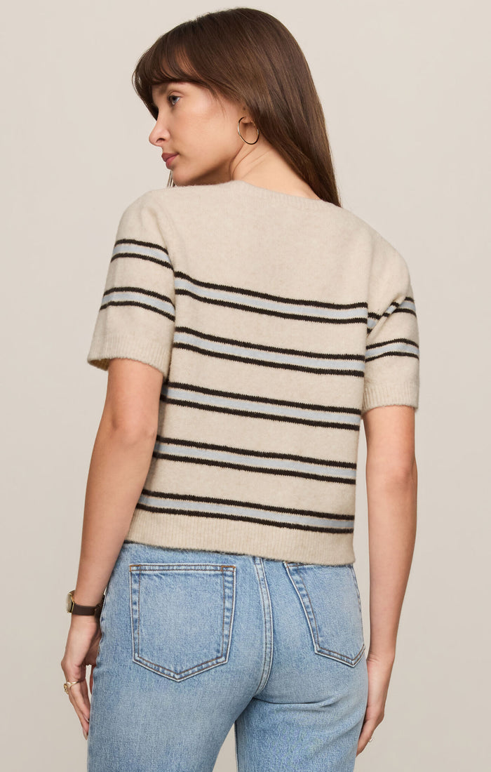Gatewood Stripe Sweater - Light Oatmeal Heather