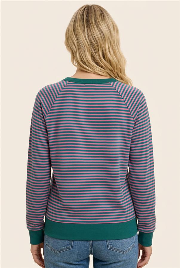 Macie Striped Swearshirt