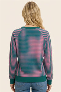 Macie Striped Swearshirt