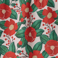 Geometry Winter Camellia Tea Towel