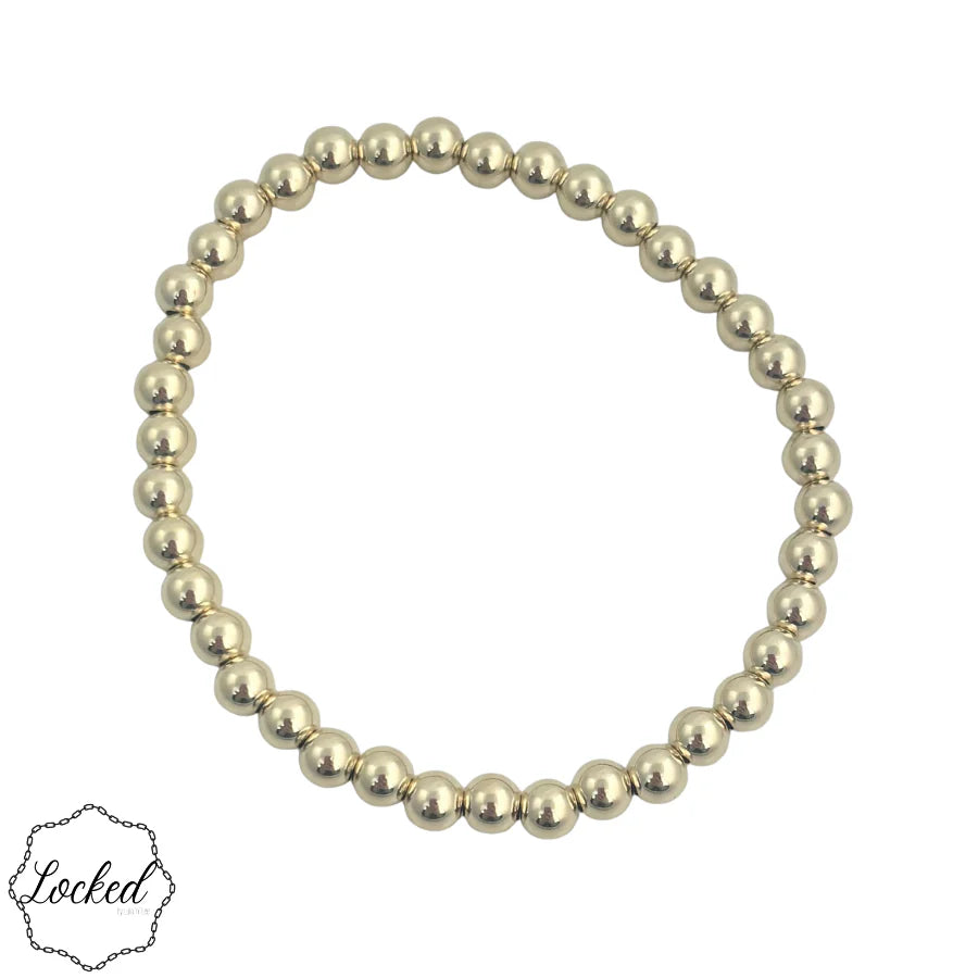 Classic 4mm Gold Filled Beaded Bracelet