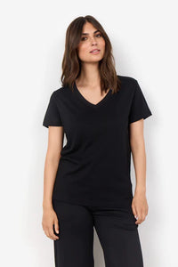 Jocelyn Black V Neck Tee