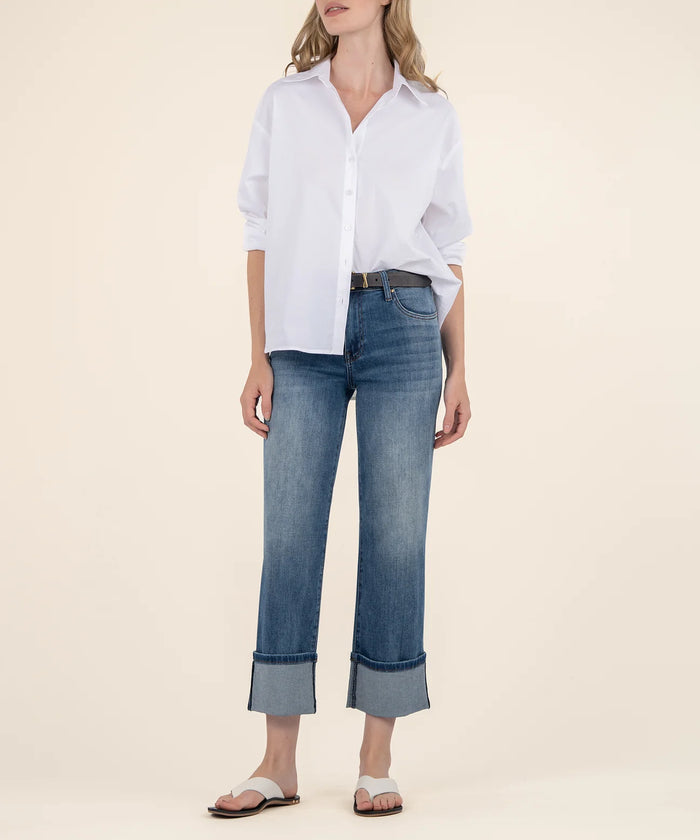 Charlotte High Rise Wide Leg Serenity Wash Jeans