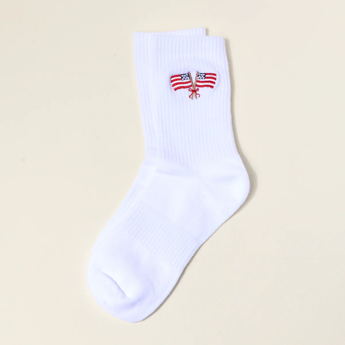 Embroidered Crew Socks