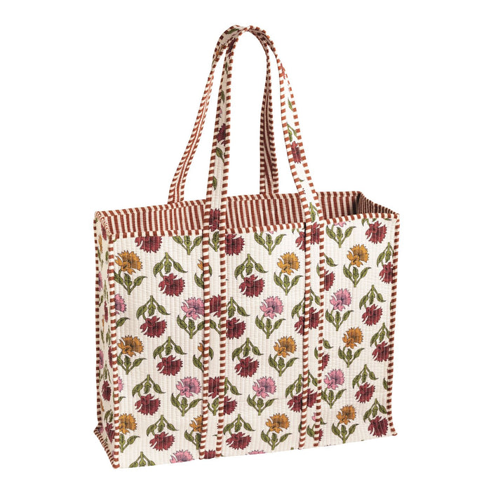 Multi Harvest Block Print Tote