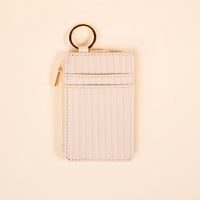 Ripple Ridge Keychain Wallet - Oat