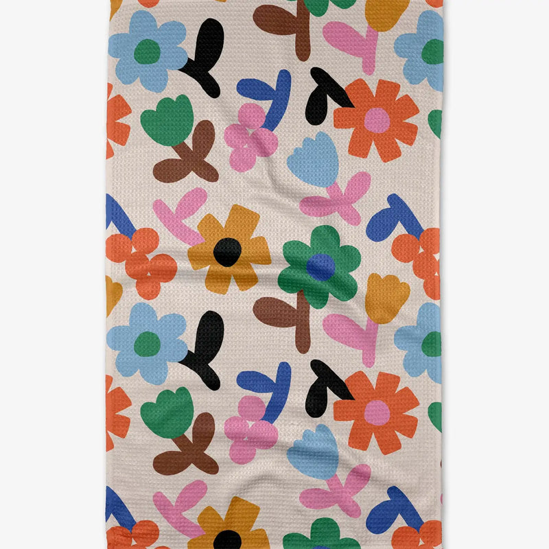 Geometry Sunny Bloom Tea Towels